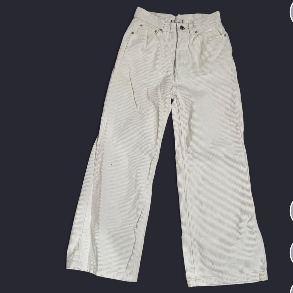 BDG Corduroy Ribbed White Pants